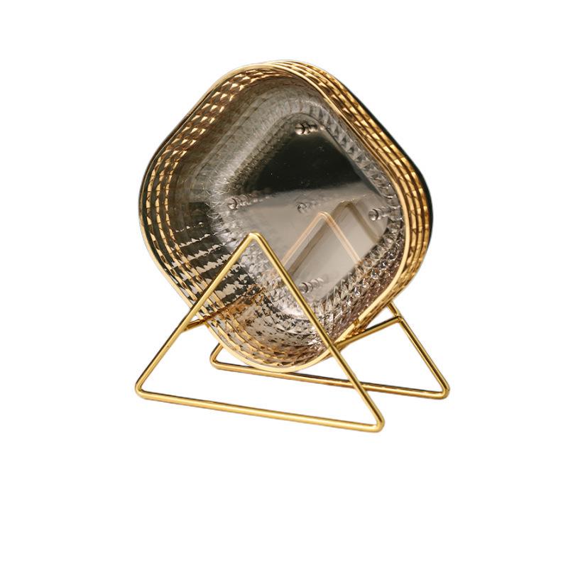Nordic Luxury Bone Dish: Small Gold-Rimmed Snack & Fruit Plate, New Model.