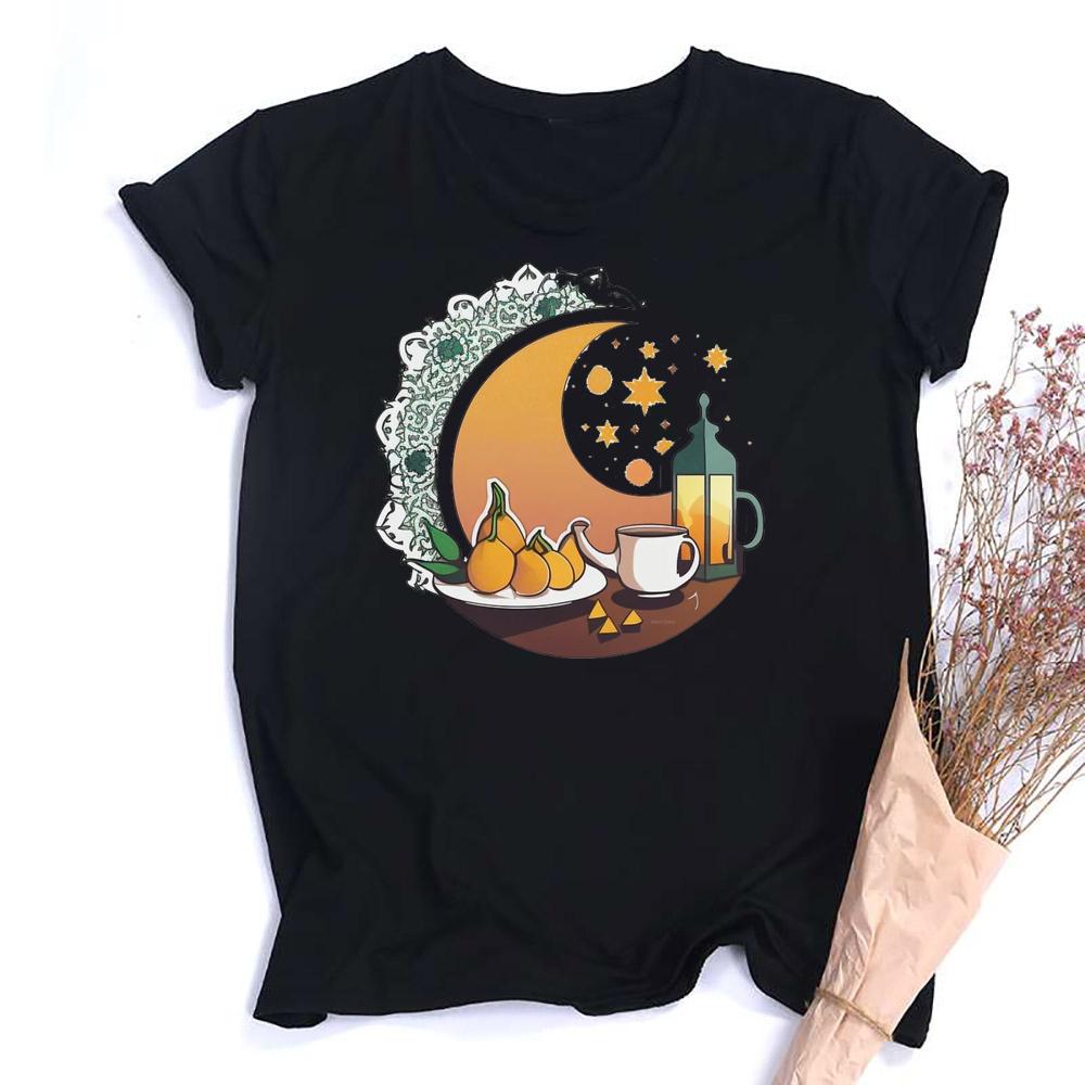 Eid Mubarak Tee Muslim Shirt Ramadan Gift Unisex Creative Top Casual Short Sleeve Crew Neck Unisex Tshirt Ramadan Mubarak Tops