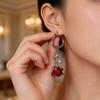 Classic Gold Heart Shape Geometric Alloy Earrings For Women Summer
