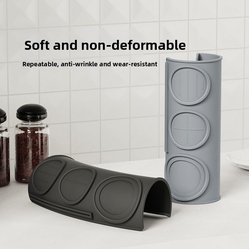 Coffee tamper pad food grade silicone thickened barista accessories tool pad powder hammer holder