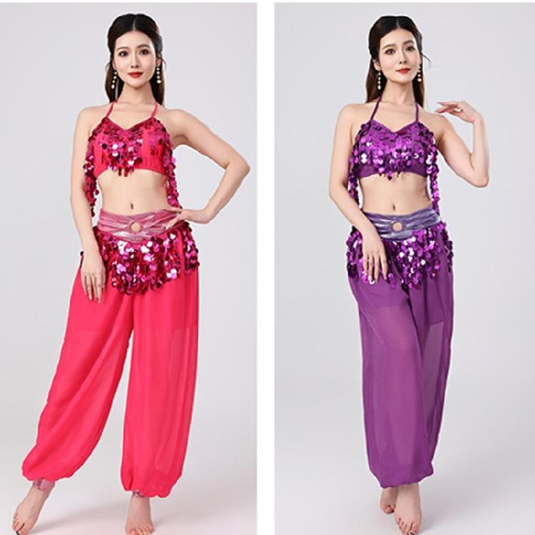 Belly Dance Costume Set Belly Dance Bra Top Belly Dancing Trousers Halloween Belly Dance Outfits for Stage Performances