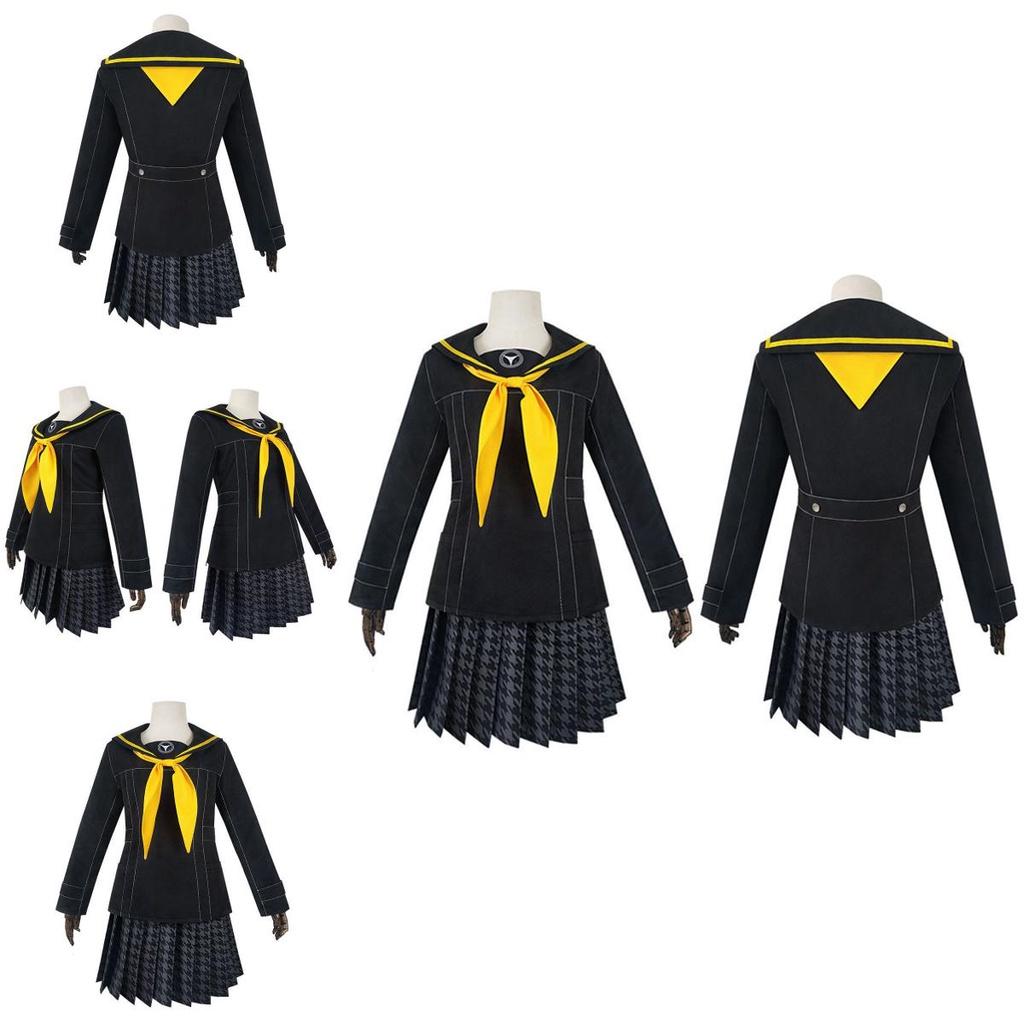 Persona 4 Kujikawa Rise School Uniform Cosplay Costume With Stylish Top Skirt And Tie
