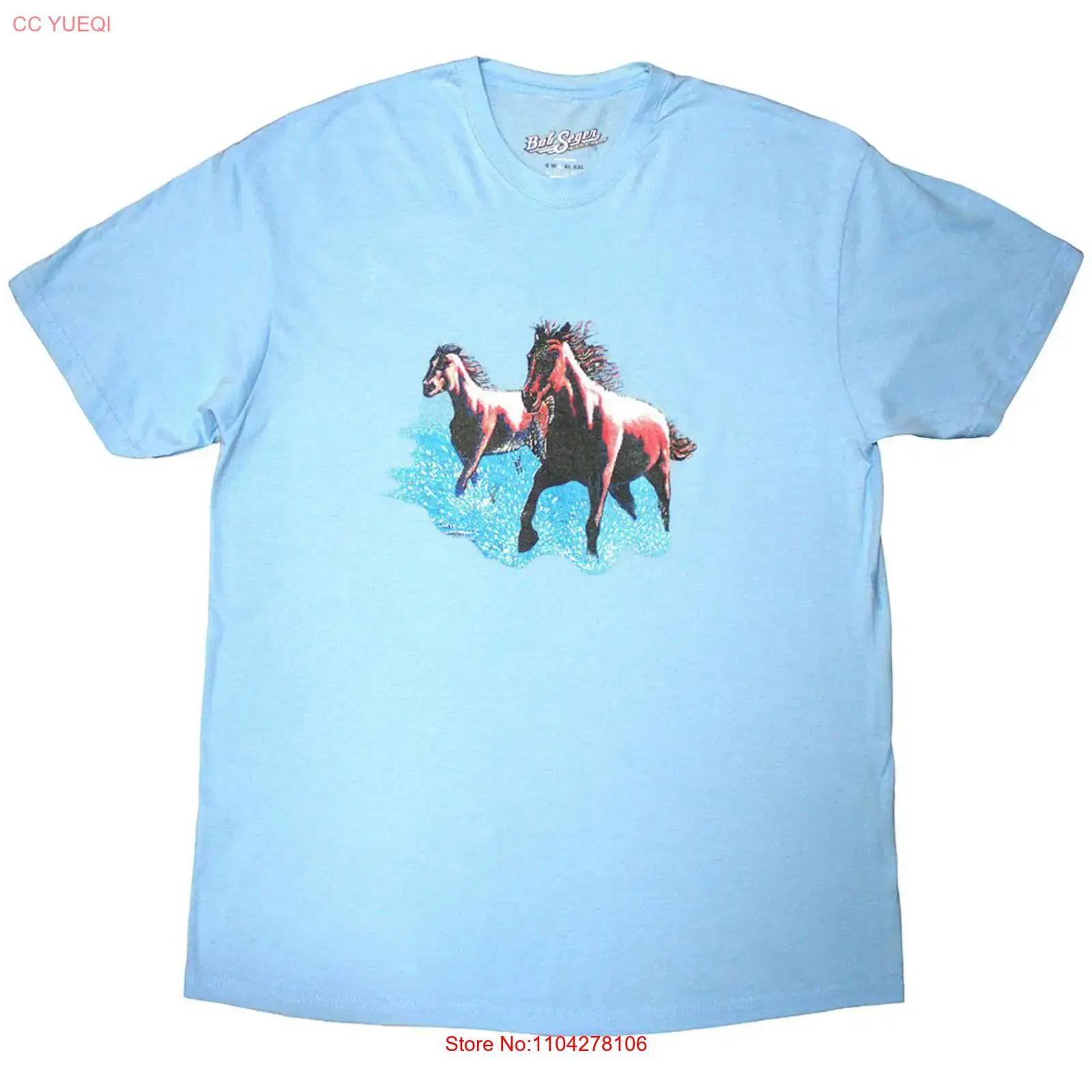 

Bob Seger The Silver Bullet Band Horses Official T Shirt Mens vintage Washed Top For Everyday Wear graphic Slightly Comfortable 5XL різнокольоровий