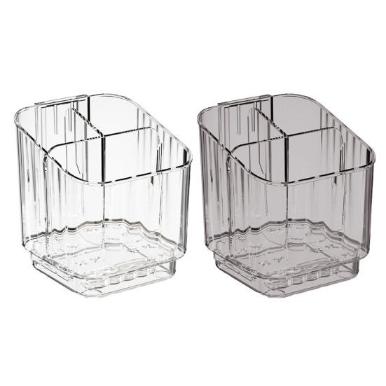 Toothbrush Holder with Drain Tray 3 Slots Toothbrush And Toothpaste Holder with Removable Divider Wall-Mounted or Countertop Bathroom Caddy Organizer