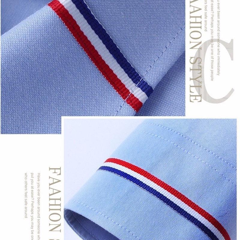 Buy Shirts Oxford Woven Solid Color Long Sleeve British Style Cotton