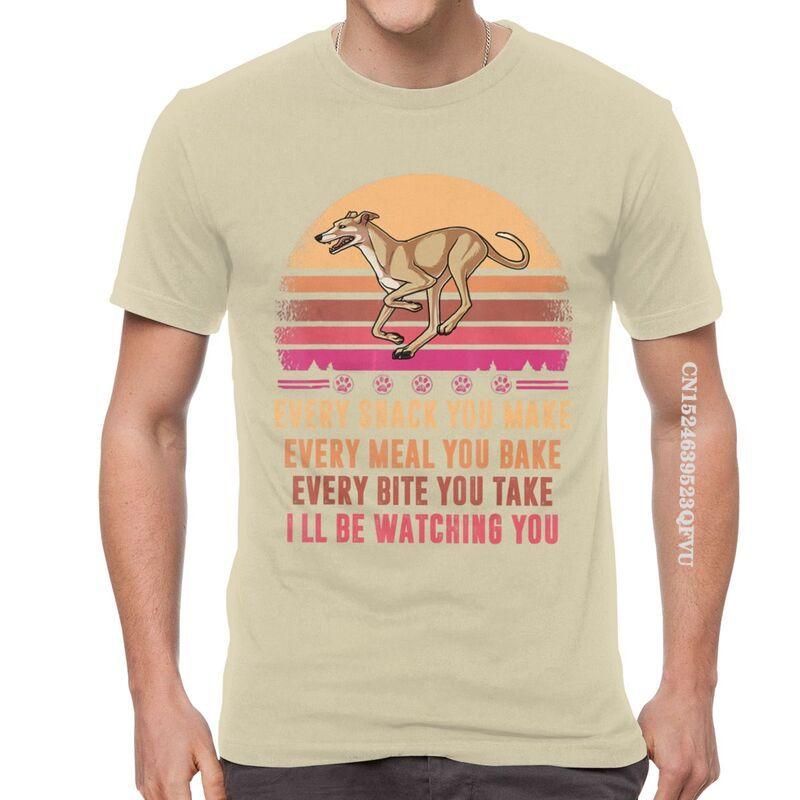 Greyhound T Shirts Men Novelty T Shirts Whippet Sighthound Dog Lover Tshirts Cotton Oversized Tee Tops Kawaii Clothes