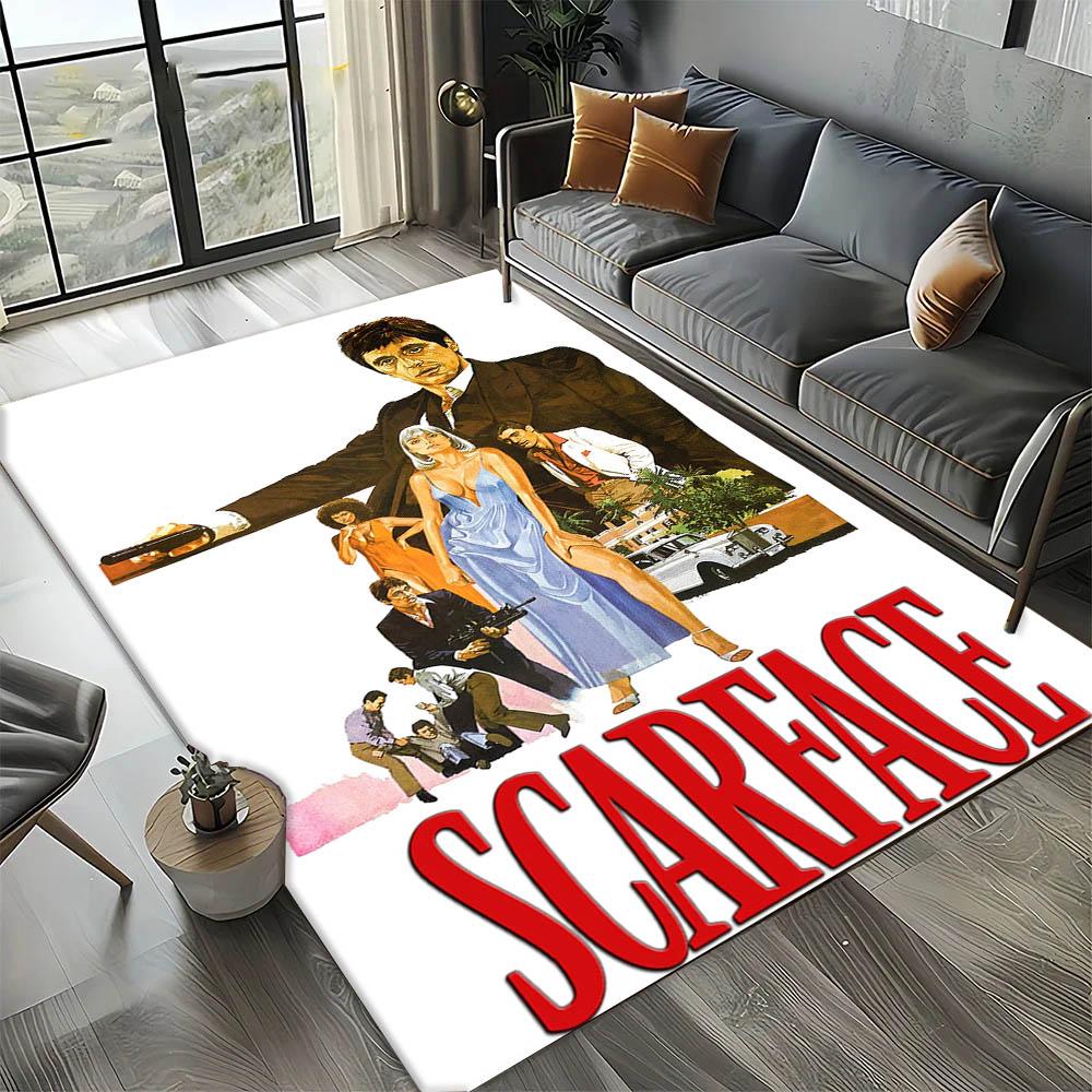 S-ScarfaceS The World is Yours Movie 3D Print Carpet Rug Art for Room Decor Home Bedroom Gifts Fans Area Rug Non-slip Floor Mat