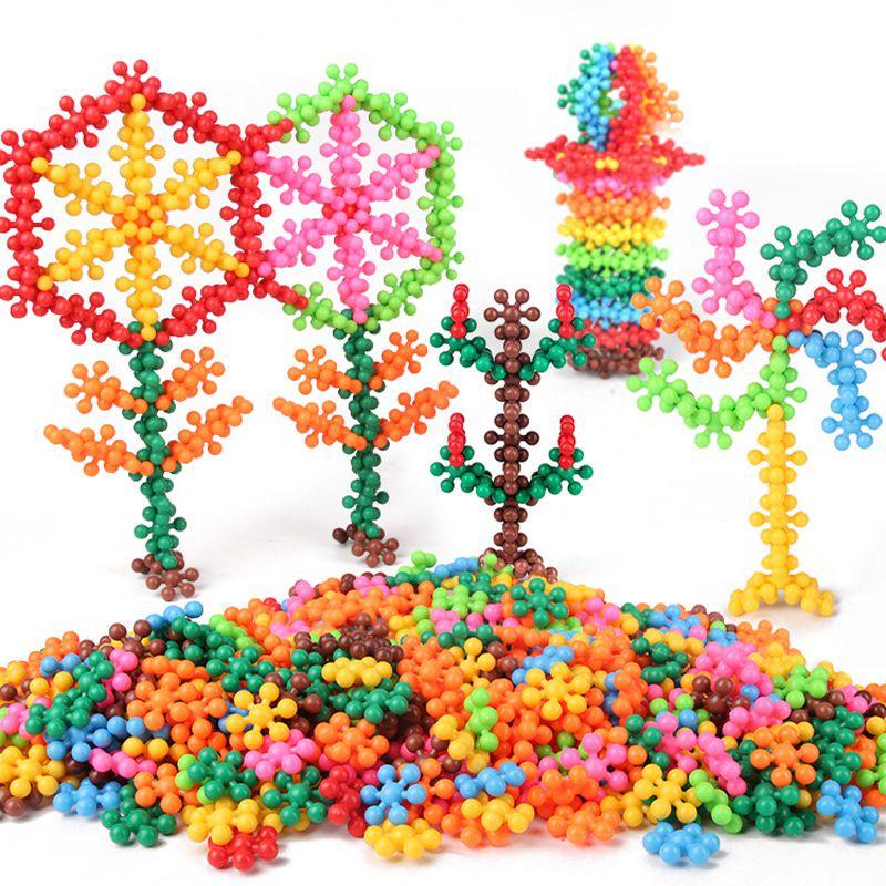 Plum Blossom Large Particle Building Blocks for Kids - Educational DIY Flower Assembly Toys