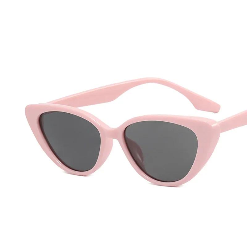 Female Small Frame Cat Eye Sunglasses Women Men Luxurious Casual Sun Glasses Mirror Colors Designer Brand Fashion
