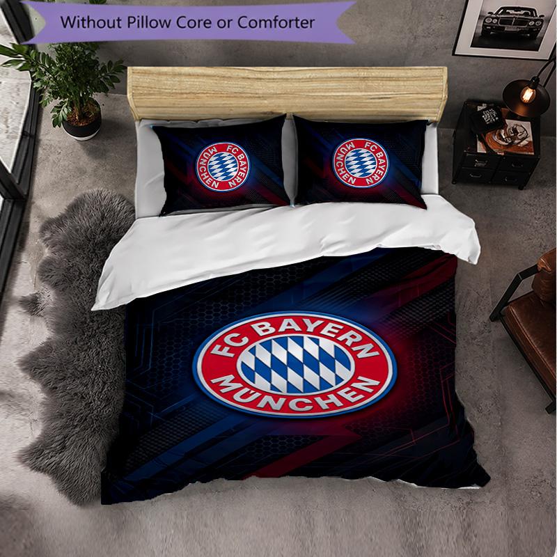 Biancheria da letto a tema Bayern Monaco Set 3 Pezzi Copripiumino Biancheria da letto decorativa per stanza di adolescenti Decorazione per la casa