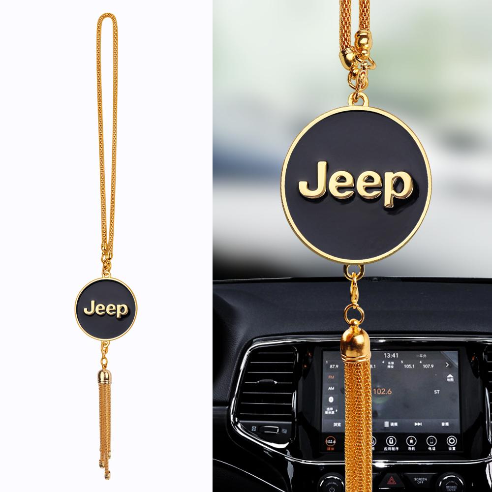 Car Rearview Mirror Pendant Auto Interior Hanging Ornaments For JEEP Renegade Patriot JK Wrangler Cherokee Compass GrandCherokee AMS1