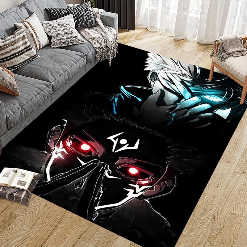 Jujutsu Kaisen Main Characters Square Area Rug, Non-Slip Floor Mat for Bedroom, Perfect Gift for Fans.chl