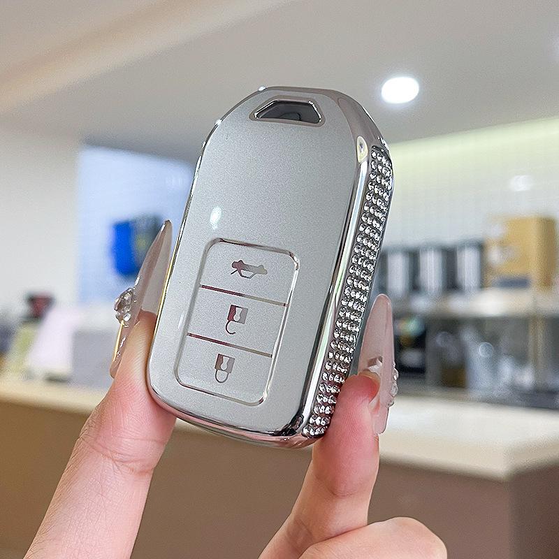 Premium Women's Car Key Case for Honda Accord, Civic, CR-V, Fit, Odyssey, Vezel, Lingpai, and XR-V