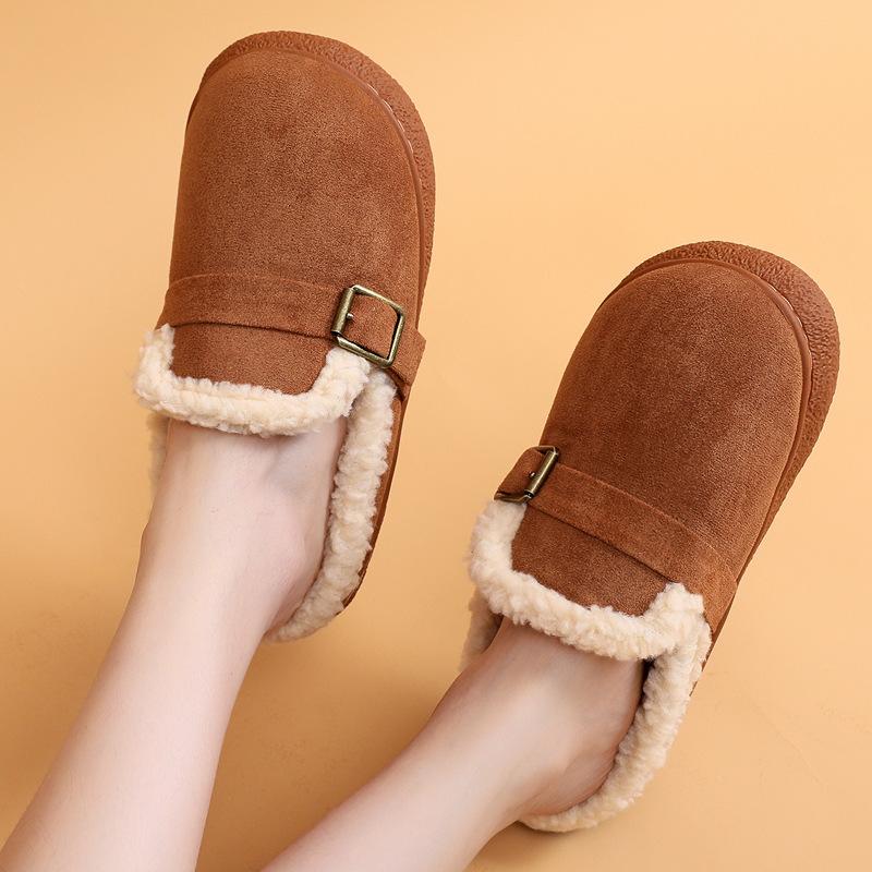 

Модные женские зимние новые бархатные теплые студенческие удобные нескользящие домашние тапочки из хлопка 36-37