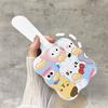 Takoyaki Sanrio Extracted Makeup Mirror Hello Kitty My Melody Handheld Mirror Comb For Women Portable Girls Gift Massage Styling