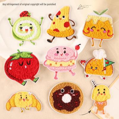 Cartoon Donut Embroidery Patch - Self-Adhesive DIY Clothing Accessory
