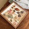 Chinese 3D Wooden Photo Frame with Handmade Preserved Flowers and Storage Box