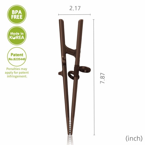 Edison Friends Left-Handed Training Chopsticks - Beginner's Helper, Brain Training, Easy Practice Chopsticks - Made in Korea