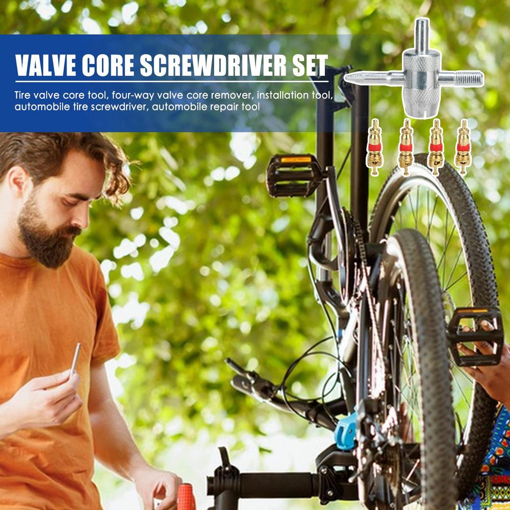 Valve Adjustment Tool Multipurpose Valve Core Set Tire Valve Core Tool Compact Tire Repair Kit Tire Removal Tool For Daily