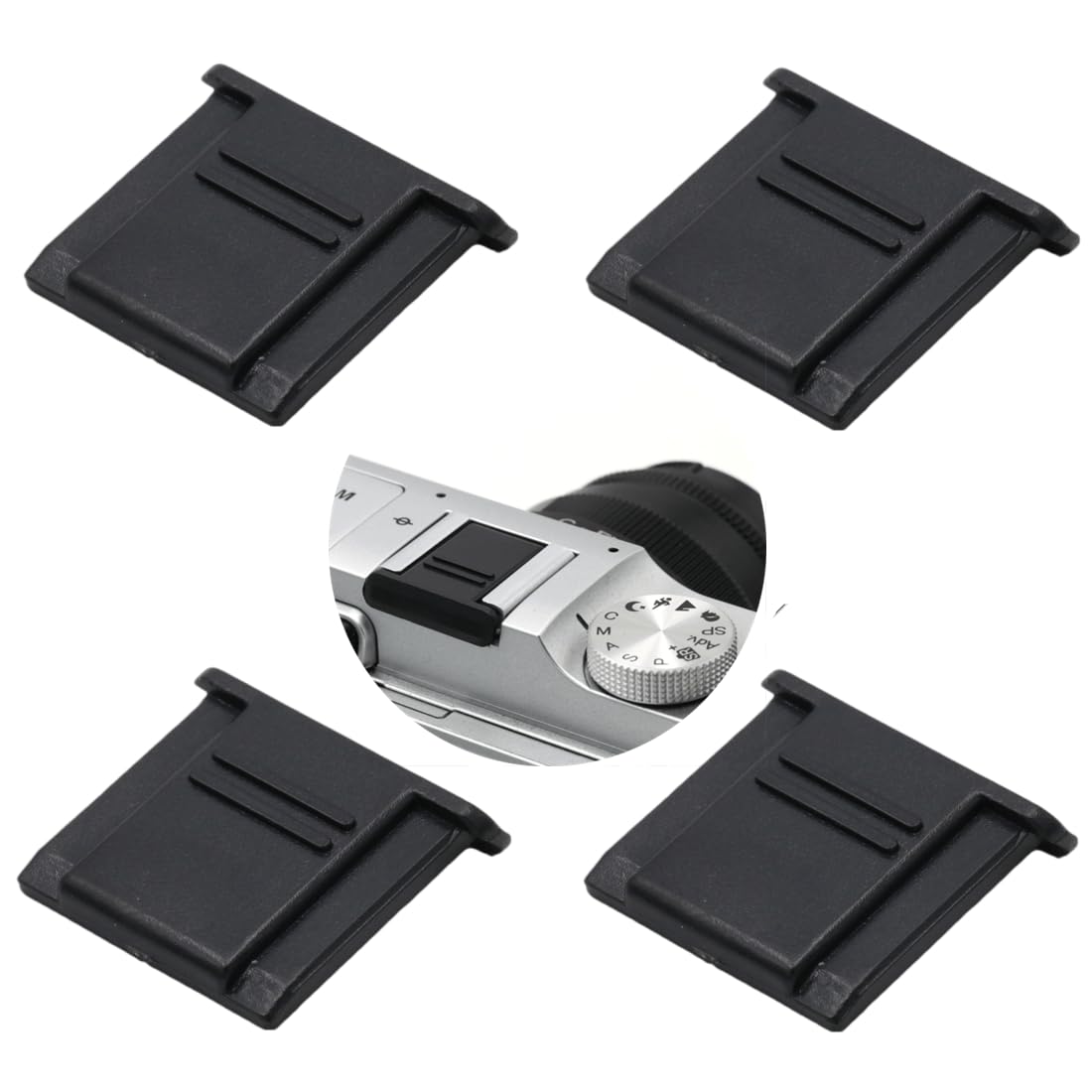 

YOGOTI Hot Shoe for Olympus Nikon COOLPIX Nikon Compatible Pack of 4 Covers/Caps OM-5, OM-1, Z5, Z6, Z7, Z50, Z6II, Z7II, ZFC, A, P950, P1000, P6000, чорний