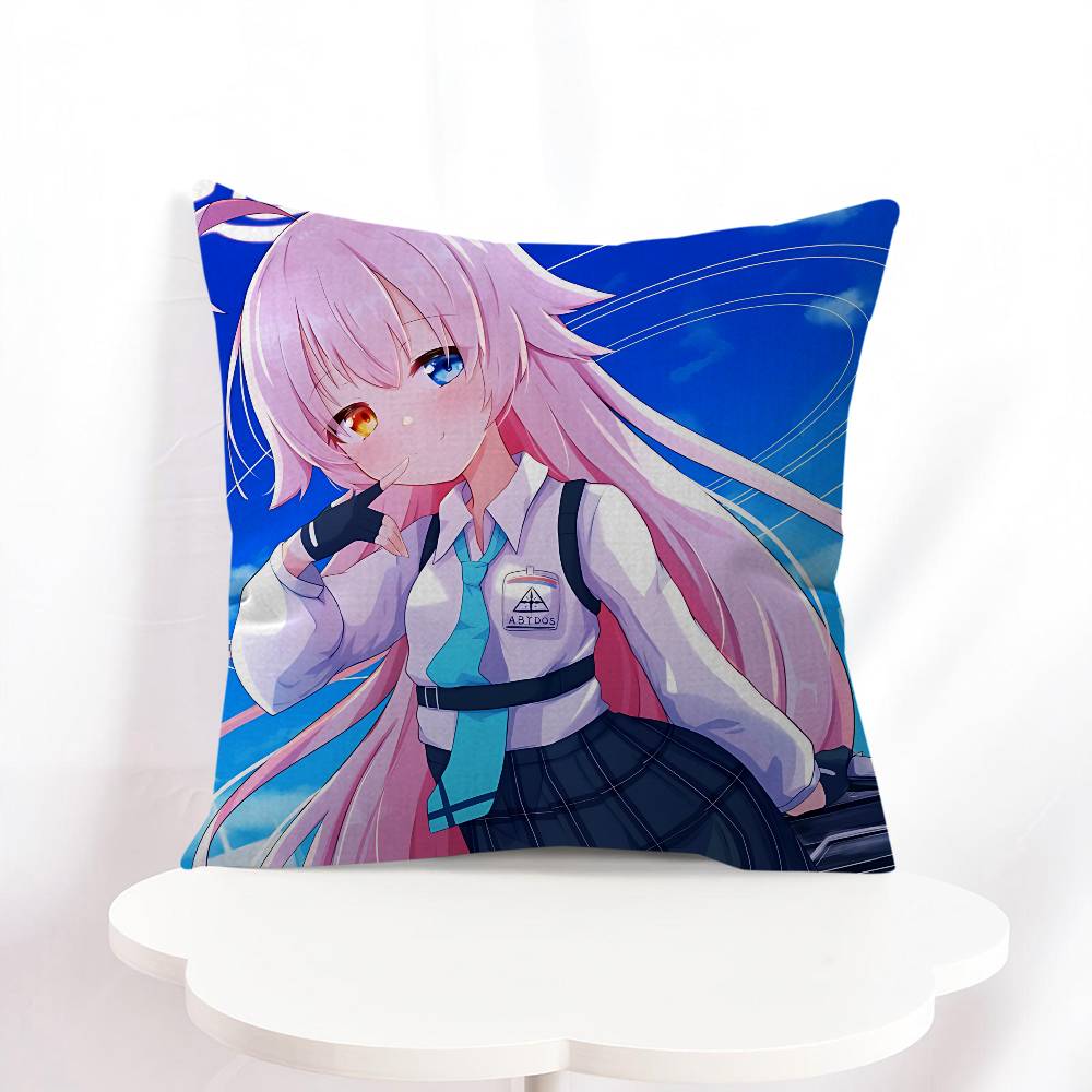 Part Three Blue Archive Anime Pillowcase Bedroom Sofa Decorative Cushion Cover With Zipper Soft Cushion Cover