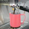 600ml Stainless Steel Milk Frothing Cup Jug Pitcher Latte Art for Home Coffee Shop UseRose Red