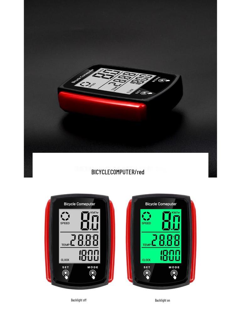 CNC Luminous Wired Bicycle Speedometer with Touch Screen & Backlight for Road & Mountain Bikes