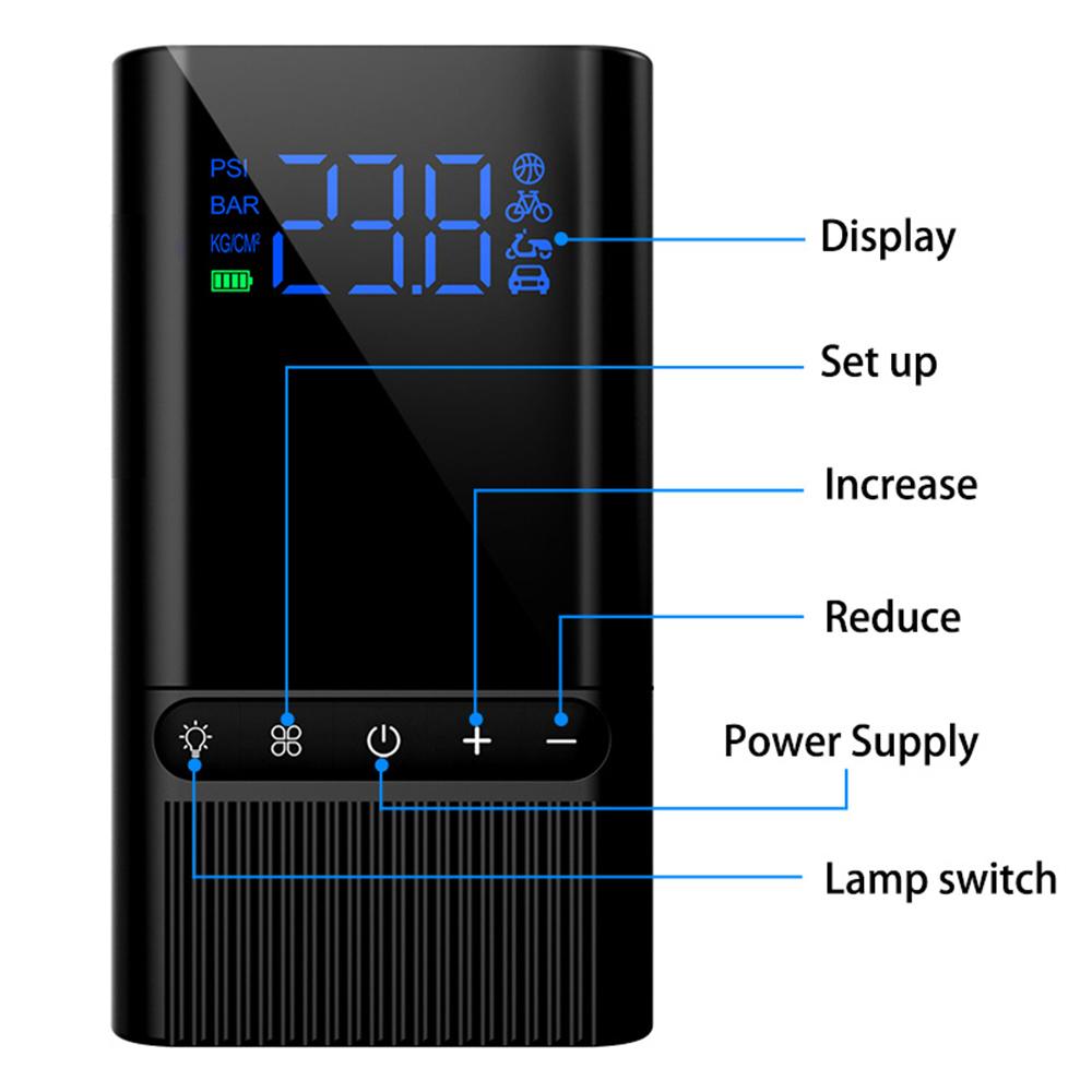 150 PSI Mini Air Pump Wireless Air Electric Tire Inflator Car Bike Rechargeable