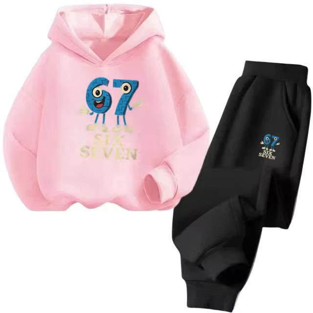 Children's Cartoon Print Sportswear Set: Hoodie & Casual Fashion Trend