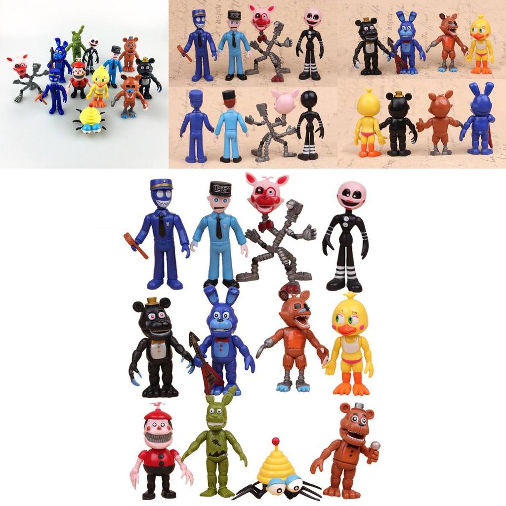 12pcs/set Five Nights At Freddy's Bear Doll Action Figures Toy Collection For Fans