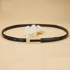 Women's Retro Black Thin Belt - Classic, Versatile, Perfect for Skirts, Shirts, and Suits