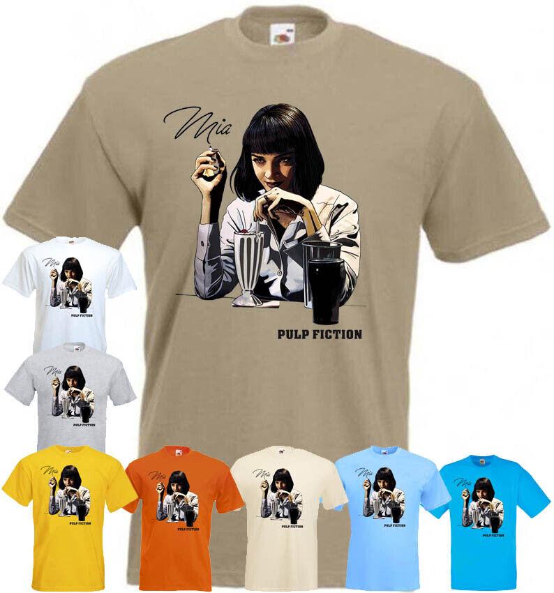 

26 Pulp Fiction v13 T-shirt Quentin Tarantino orange yellow white all sizes S-5XL Unisex T-Shirt XXXXL