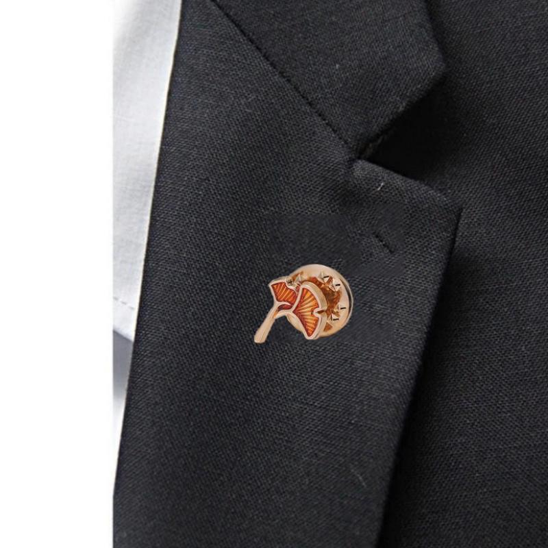 10pcs Ginkgo Leaf Brooch Elegant Fashion Men Luxulry Vintage Shirt Suit Lapel Pins Badge Brooches Wedding Party Clothing Accessories Jewelry Gifts