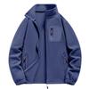 New Autumn and Winter Fleece Jacket for Men with Velvet Warm Stand Collar Loose Casual Fleece Jacket for Men