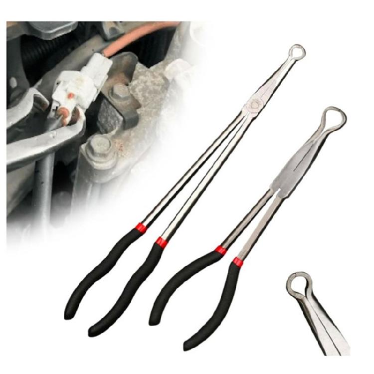 3Pcs 11Inch Long Hose Grip Plier Set Offset Sparking Plug Pliers Ideal for Jewelry Making and Fine Detail Work