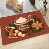 1 Stück Anti-Ermüdungs-Küchenteppiche Weihnachten Kakao Wasserdicht Rutschfest Dick Gepolsterte Küchenmatte Schwerlast Komfort Stehmatte für Küche
