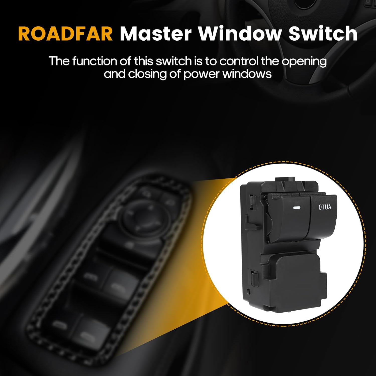 Window Switch Master Power Window Switch Replacement Parts fits for 2009-2014 for Ford E150 E250 E350