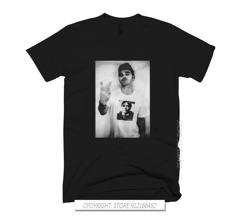 Cool Morrissey The Smiths Logo Men s Black T Shirt Tees Shirt Men 100% Cotton Tee Streetwear - Men s Summer Cotton Graphic Tee S разноцветный