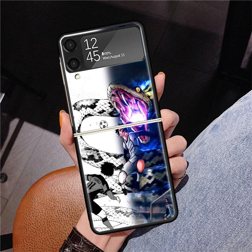 

Blue Lock Football Anime Phone Case For Samsung Z Flip 7 6 5 4 3 Galaxy ZFlip7 ZFlip6 ZFlip5 ZFlip4 ZFlip3 5G Print Cover Samsung Z Flip 3