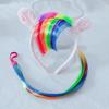 Horse Ear Headband and Horse Tail Set Halloween Horse Costume Accessories for Kid Adult Halloween Christmas Cosplay