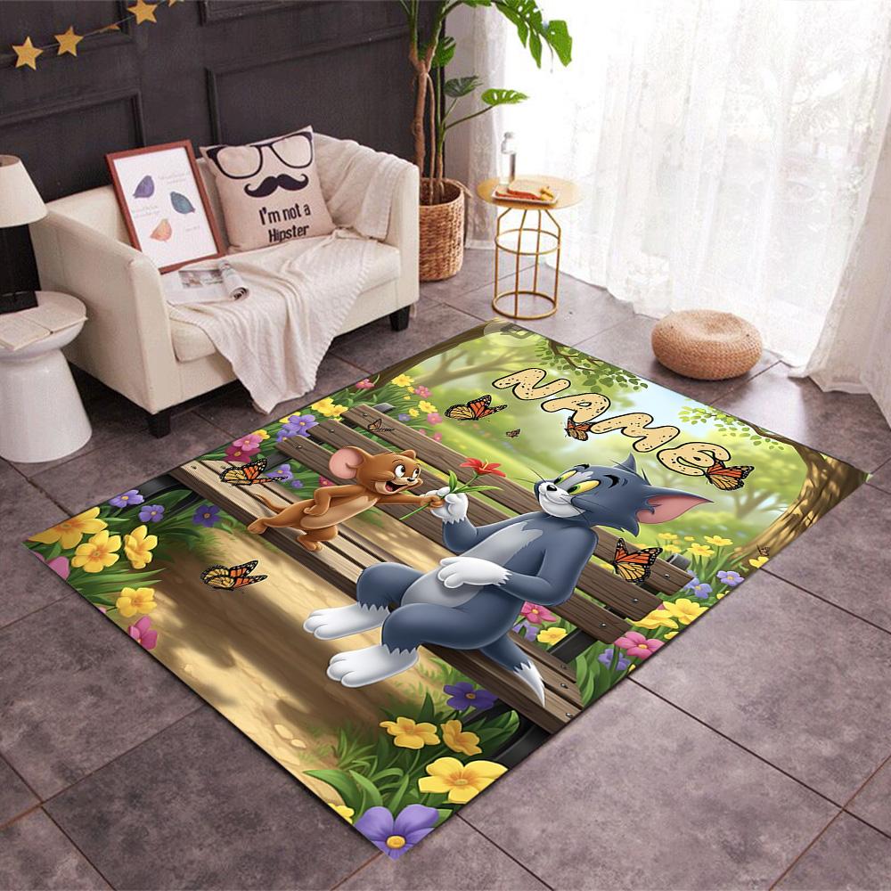 Looney Bulldog Fiery Attitude Personalized Text Carpet Perfect for Entryway Foyer Bedrooms Outdoor Anti-slip Rug Anime Office Decor Spiritual Gift