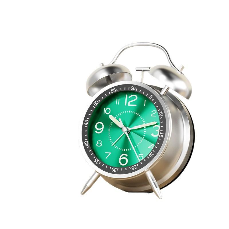 Silent Metal Alarm Clock Student Luminous New Mechanical Super Loud Fashion Children's Desk Ornament Personalized Large Clock