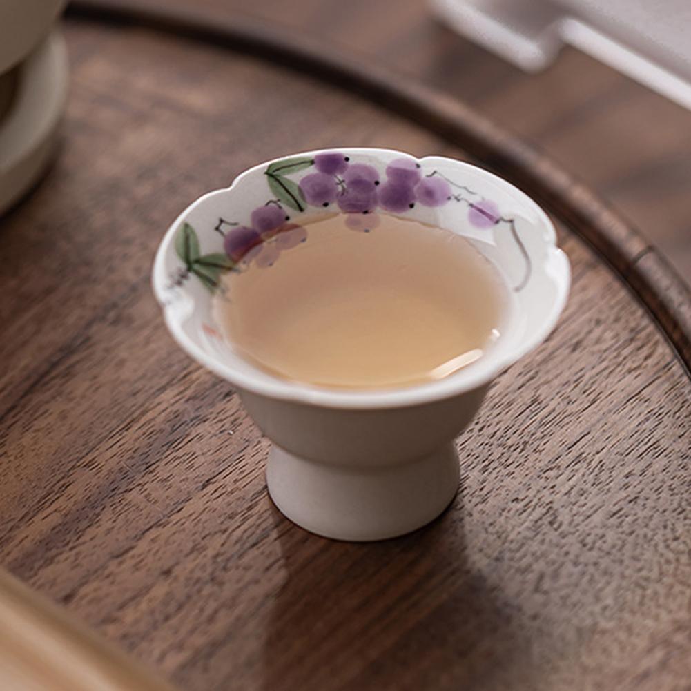 Chinese Ceramic Teacup Floral Pattern Coffee Cup For Adults