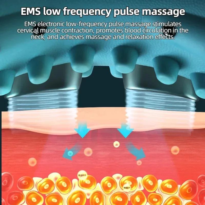 Multi Functional Electric Neck Massager USB Infrared Heating Airbag Neck Traction Vibration Shoulder Support Relaxation