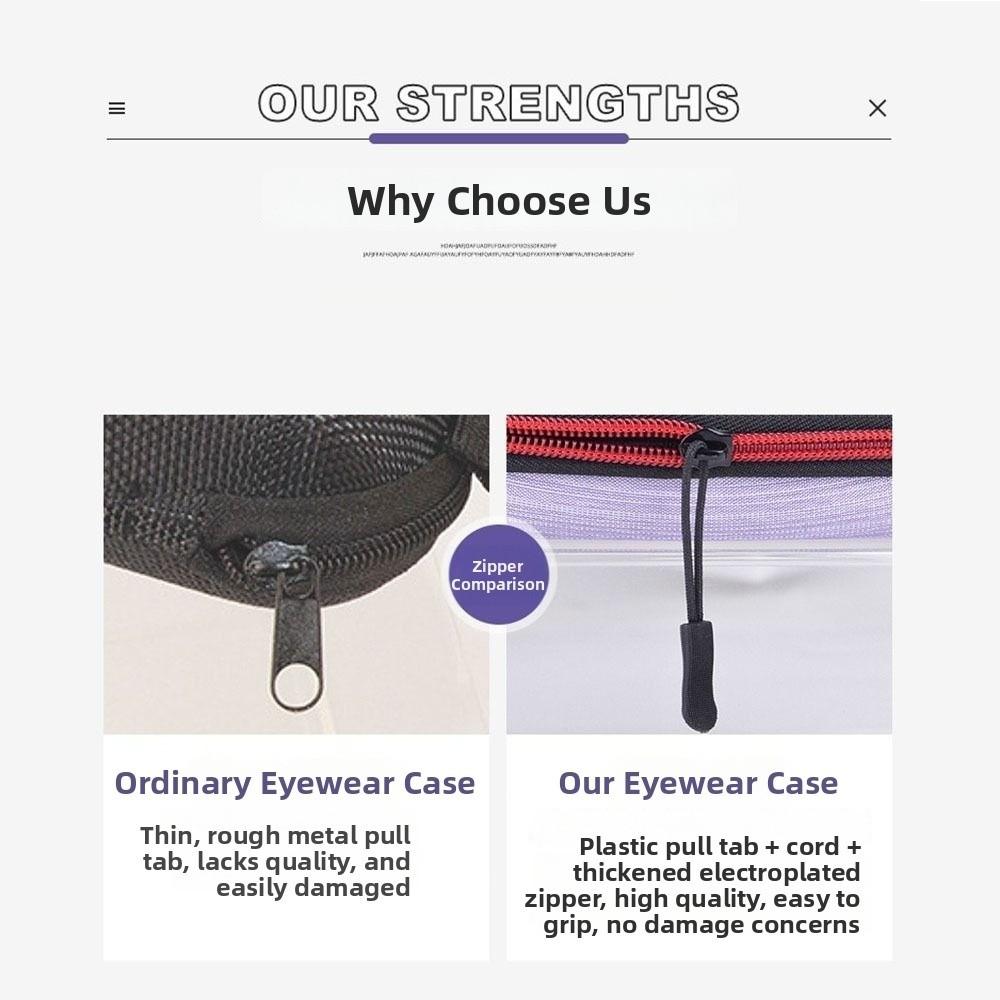 Large Capacity Eyewears Storage Box with Carabiner Hook Swim Goggles Case  for Swim