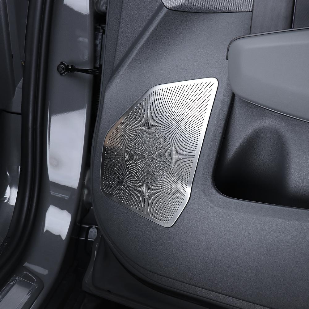For Kia EV3 2024 2025 Stainless Steel Black Silver Car Door Loudspeakers Mesh Speaker Trim Cover