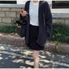 Autumn and Winter New Solid Color Temperament Knitted Cardigan Top Women's Soft Waxy Loose Lazy Wind Sweater Jacket