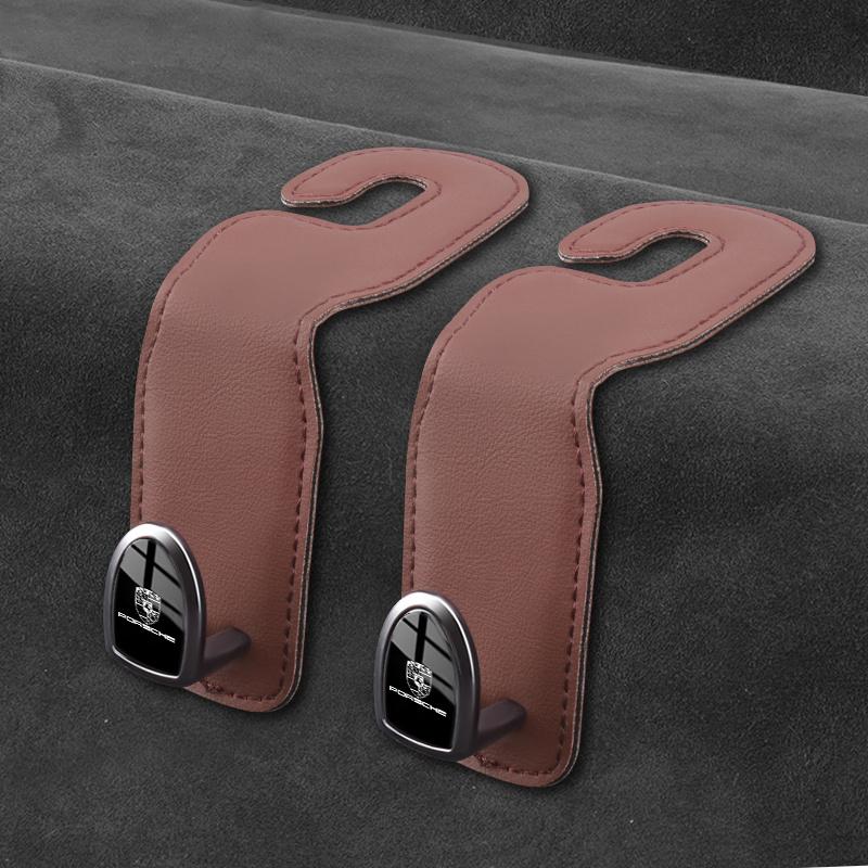 Hooks for Bag Car Seat Headrest Organizer Holder For Porsche 911 Cayenne 918 Pajun 917 718 Panamera Macan Auto Storage Accessory