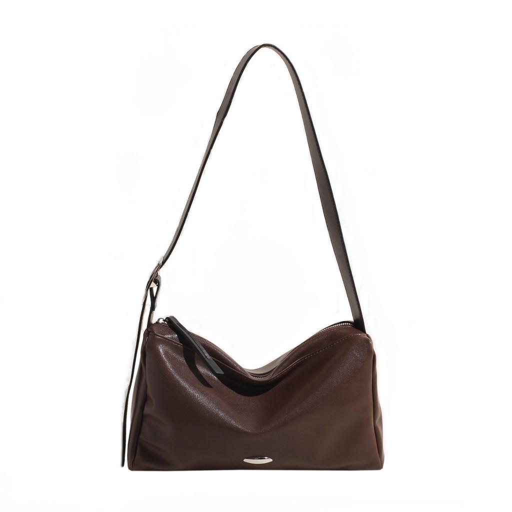 Ielgy Retro Brown Bag Fashionable All-Match Messenger Bag Shoulder Tote