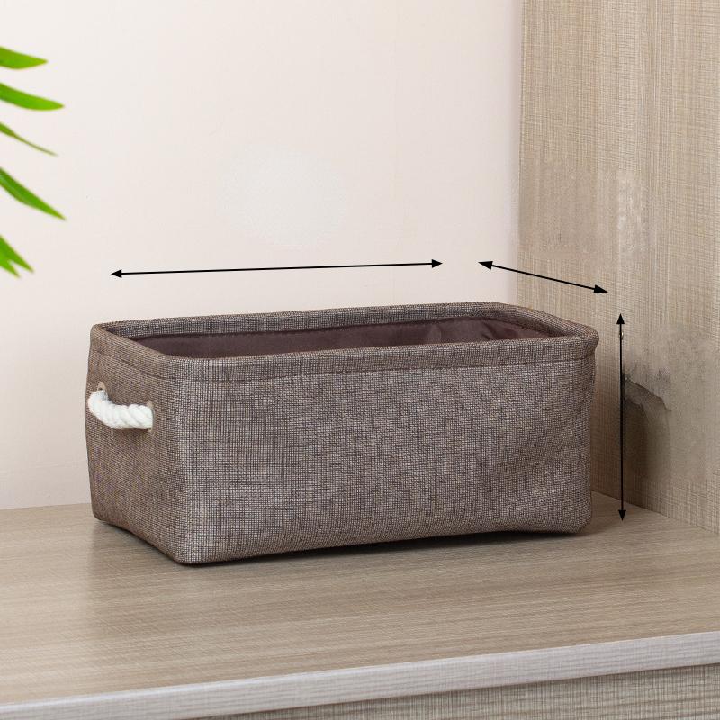 1 Pcs Cotton Linen Folding Storage Baskets Kids Toys Organizer Clothes and Sundries Storage Box Cabinet Storage Bag Laundry Basket WBL